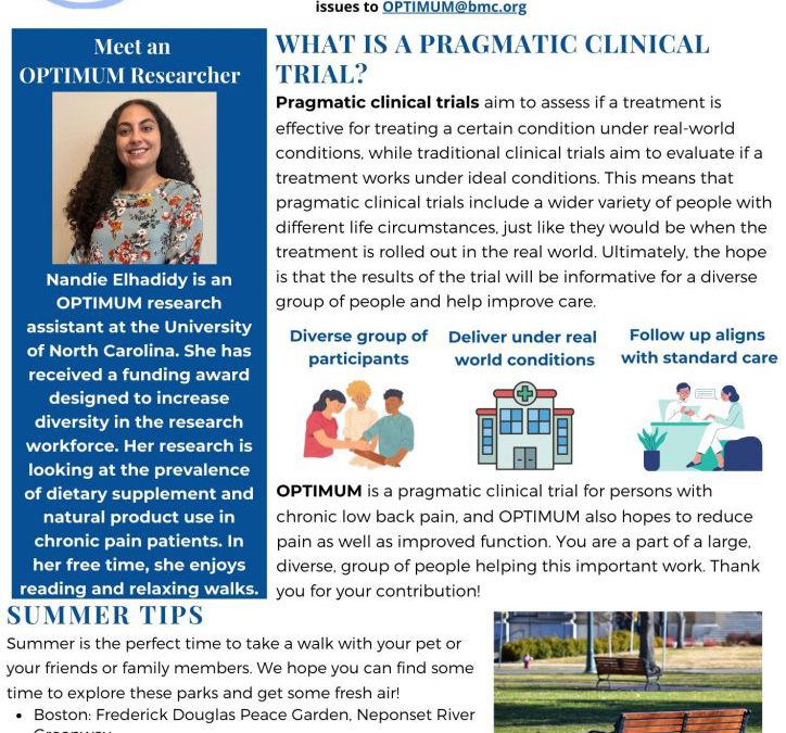 OPTIMUM Newsletter #1: What is a Pragmatic Clinical Trial?